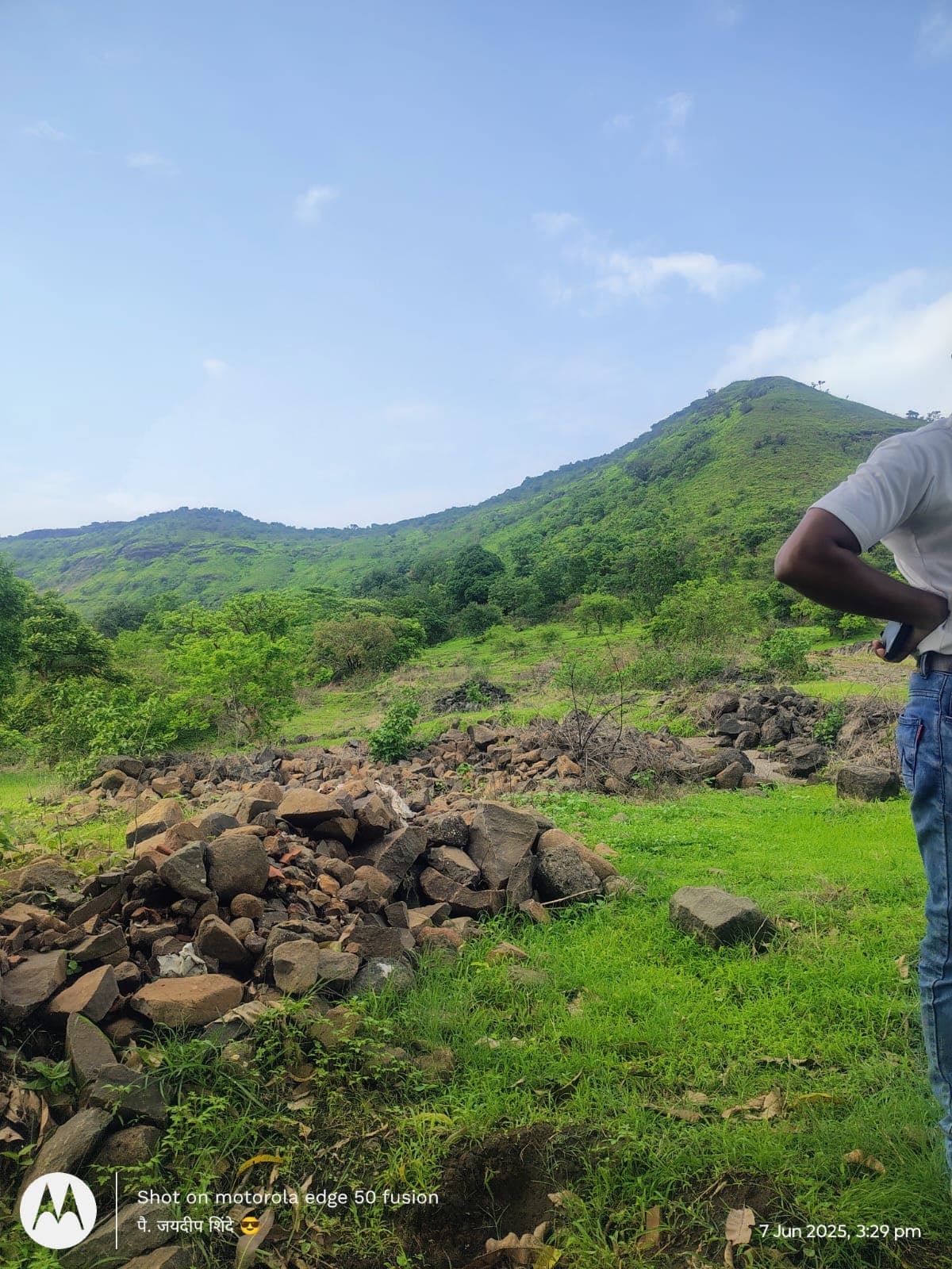 A scenic view of the mountains.
